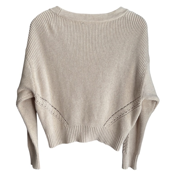 Marine Layer Robin Crop Cardigan in Oatmeal Sz S Cozy Basics Classic Fall Winter - Picture 9 of 9